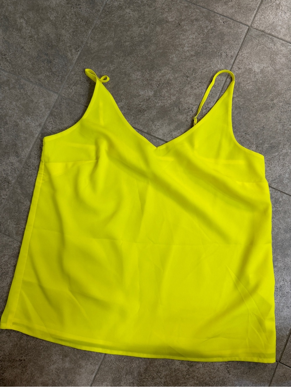 Banana Republic Neon Yellow V-Neck Camisole